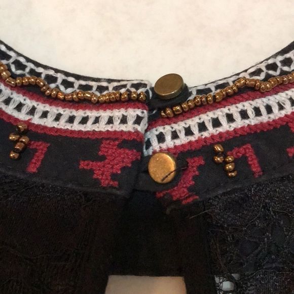 MAURICES Beaded Embroidered Cold Shoulder Lace Top - Picture 7 of 10